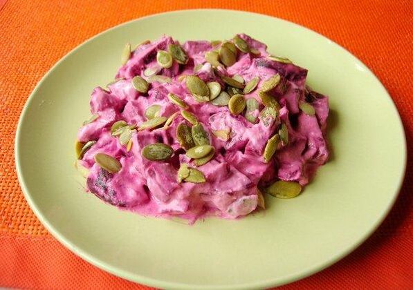 Ensalada de remolacha con semillas de calabaza salva de prostatitis